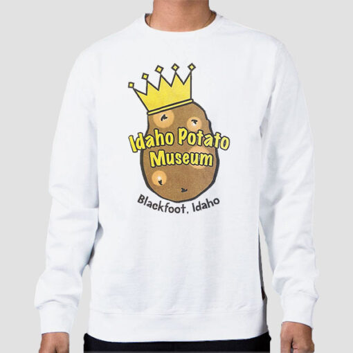 Sweatshirt White Graphic Idaho Museum Potato