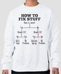 Sweatshirt White How to Fix Stuff I Fix Things