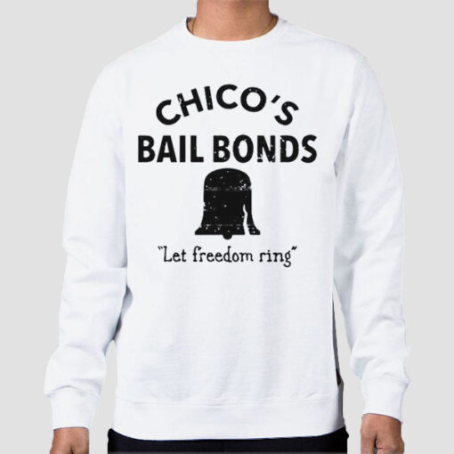 Sweatshirt White Let Freedom Ring Chicos Bail Bonds