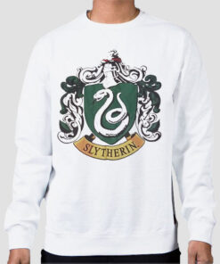 Sweatshirt White Logo Harry Potter Slytherin