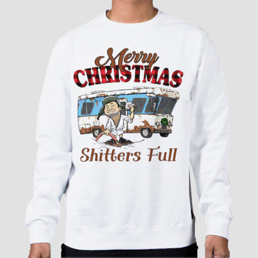 Sweatshirt White Merry Christmas Eddie Shitters Full