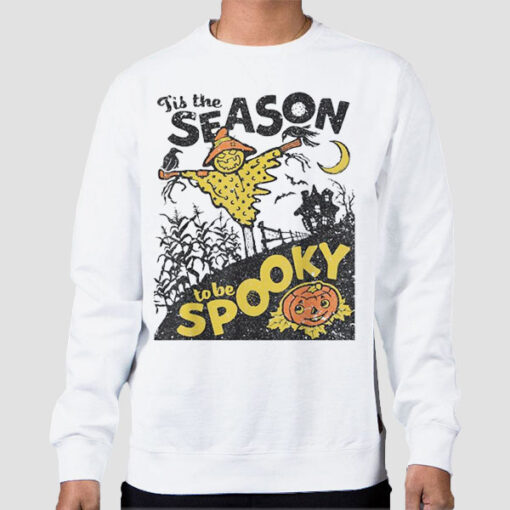 Sweatshirt White Season to Be Spooky Retro Halloween