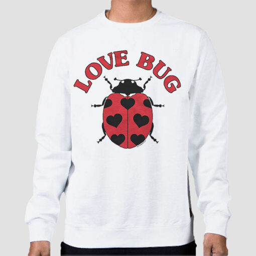 Sweatshirt White Sweet Valentine Love Bug