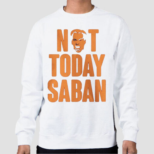 Sweatshirt White Vintage Graphic Not Today Saban