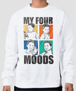 Sweatshirt White Vintage My Four Moods Meme