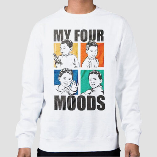 Sweatshirt White Vintage My Four Moods Meme