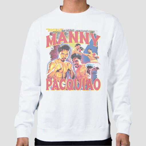 Sweatshirt White Vintage Potrait Pacman Manny Pacquiao