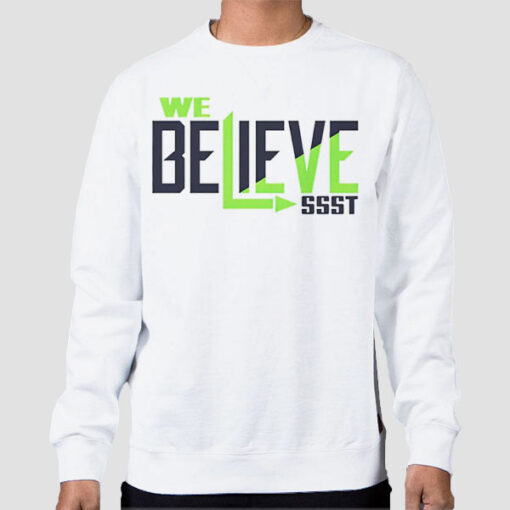 Sweatshirt White We Believe Ssst Geno Smith