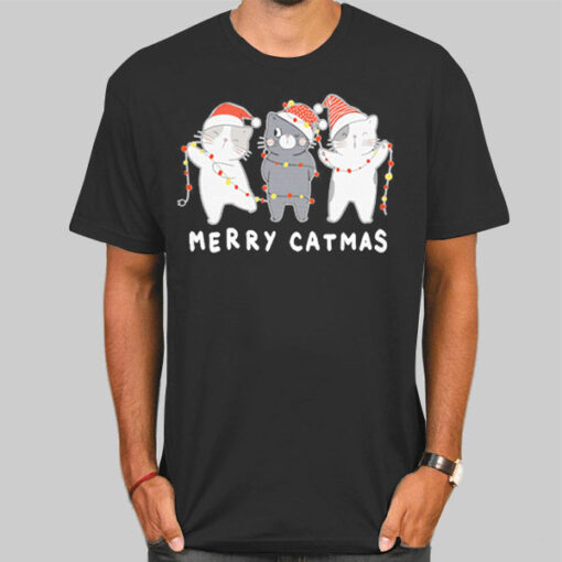 Cute Three Moewy Merry Catmas Shirt