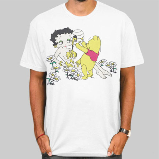 Pooh Pouring Honey on Betty Boop Shirt