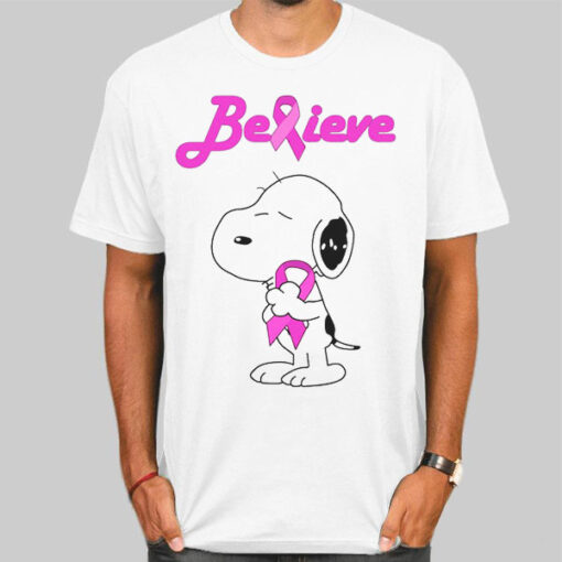 Snoopy Breast Cancer Pink Awareness Shirt