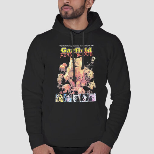 Hoodie Black Garfield First Blood Are Cats Cannibalistic