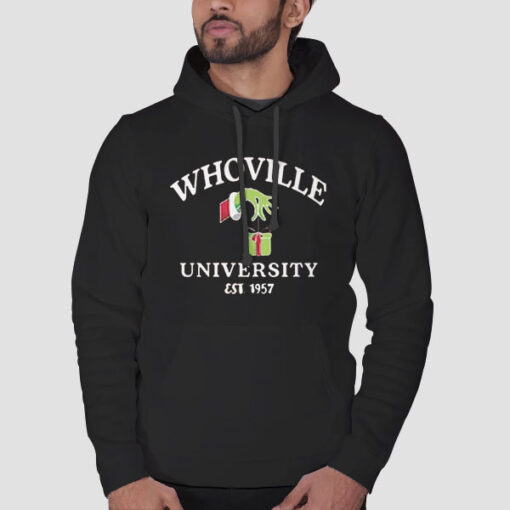 Hoodie Black Grinch Whoville University Est 1957