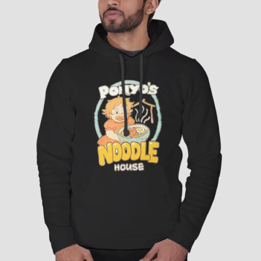 Hoodie Black Ponyo Ramen Bowl Noodle House