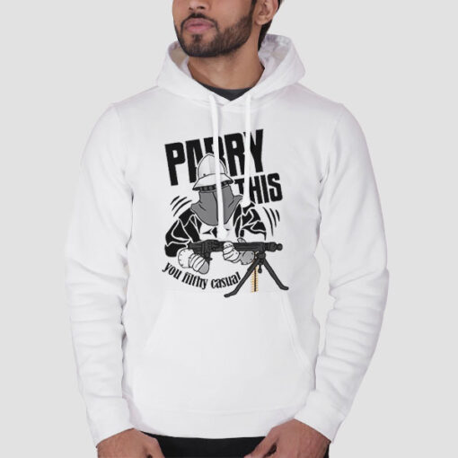 Hoodie White Parry This Meme Casual Knigth and Gun