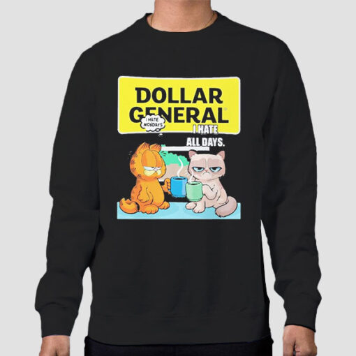 Sweatshirt Black Bad Cats Funny Dollar General