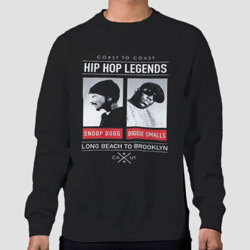Sweatshirt Black Biggie and Snoop Dogg Rapper Legend