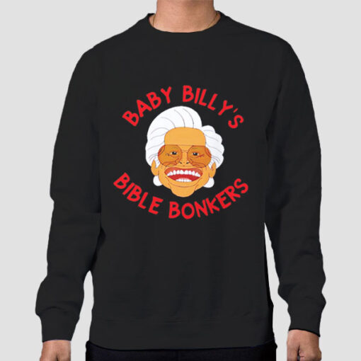 Sweatshirt Black Cartoon Baby Billy Bible Bonkers