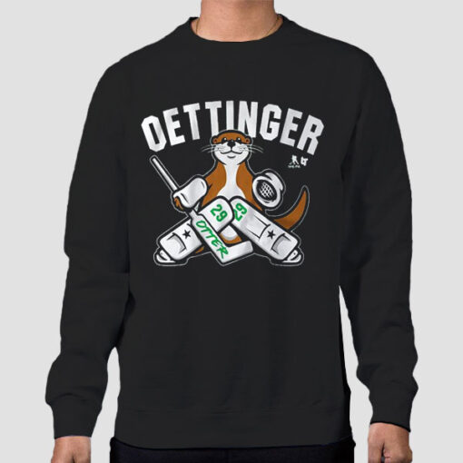 Sweatshirt Black Funny Otter Mascot Oettinger