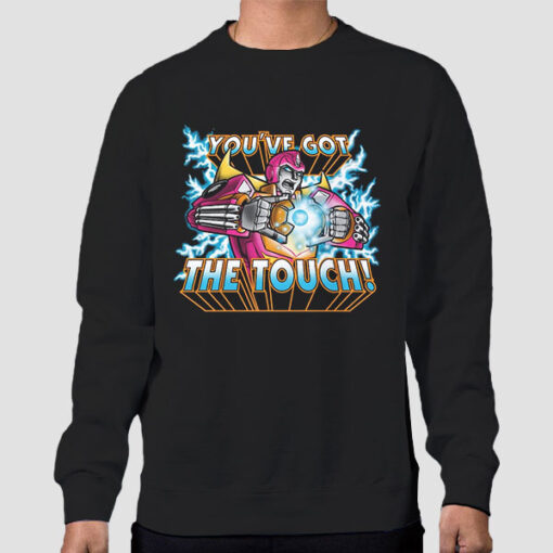 Sweatshirt Black Illustration Transformers You Got the Touch