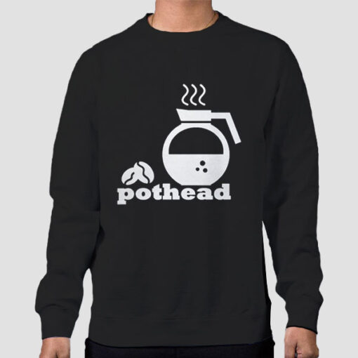 Sweatshirt Black Inspired Pothead Cafe Coffee Lovers