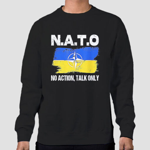 Sweatshirt Black No Action Talk Only Nato