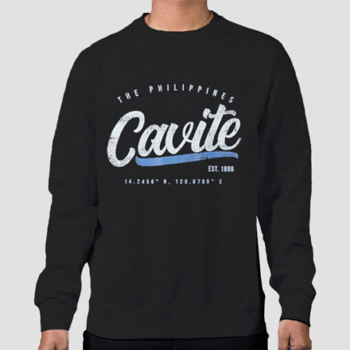 Sweatshirt Black Vintage 80s Philippines Cavite