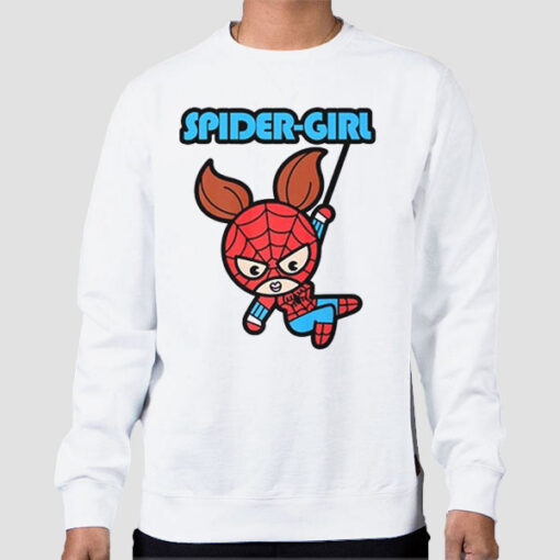 Sweatshirt White New Spider Woman Cute Superhero