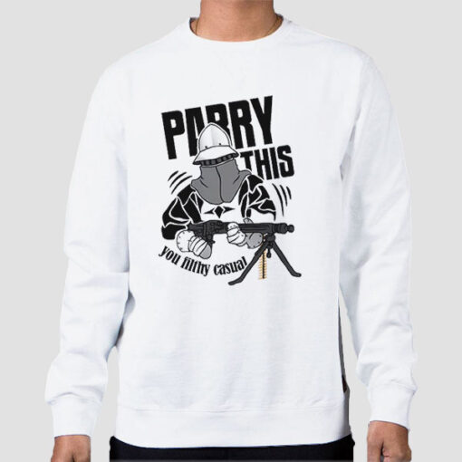 Sweatshirt White Parry This Meme Casual Knigth and Gun