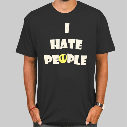 T Shirt Black Inspired Emoji I Hate People