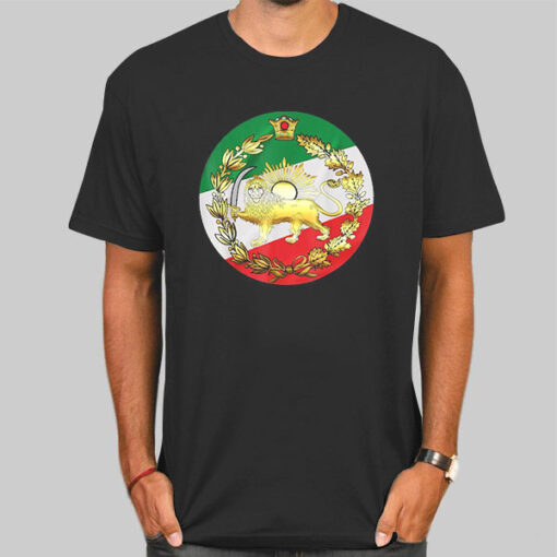 Iran Flag With Lion and Sword T Shirt