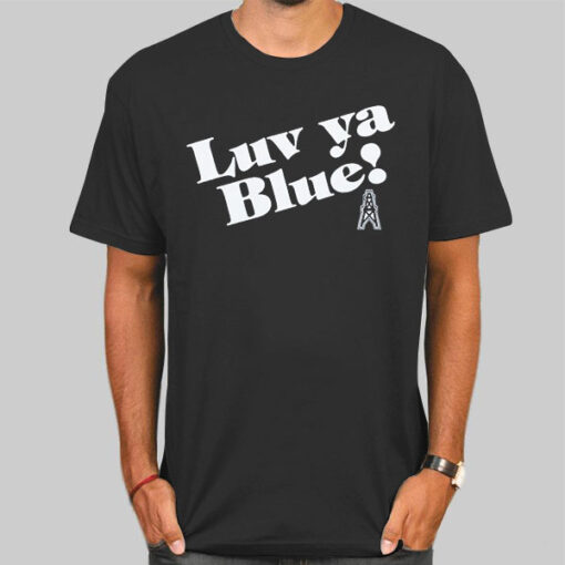 T Shirt Black Luv Ya Blue Houston Oilers