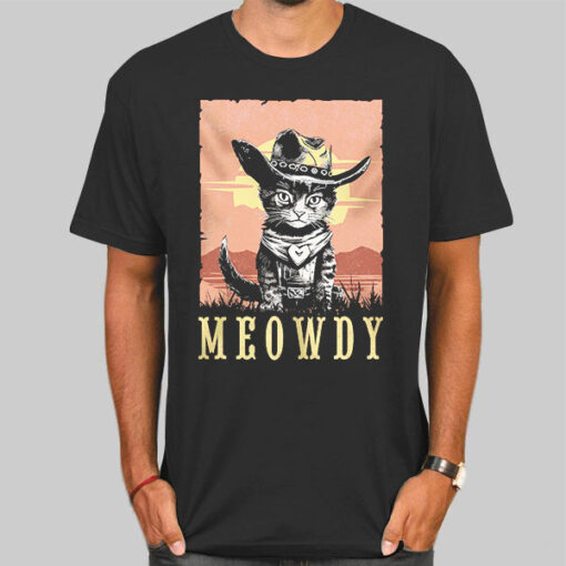 Parody Meowdy Cowboy Sunset Shirt