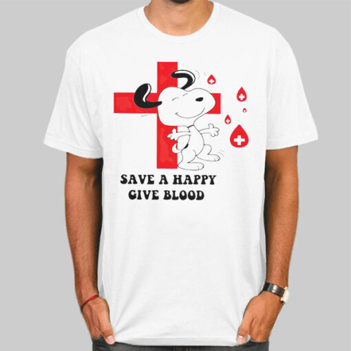 A Happy Donating Blood Snoopy Shirt