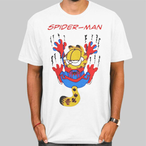 Parody Garfield Spider Cat Spider Man Shirt