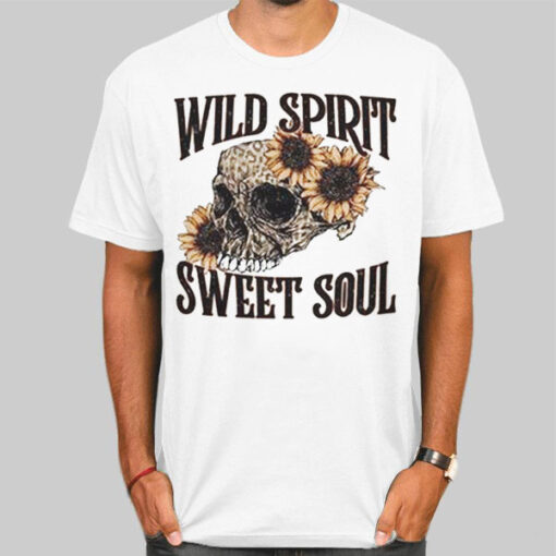 Wild Spirit Skull With Sunflower Shirt