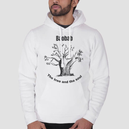 Hoodie White Baobab Tree Bonsai and the Soul