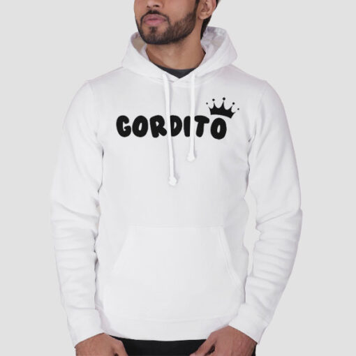 Hoodie White Funny Text Gordito in Spanish