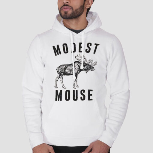 Hoodie White Vintage Design Modest Mouse