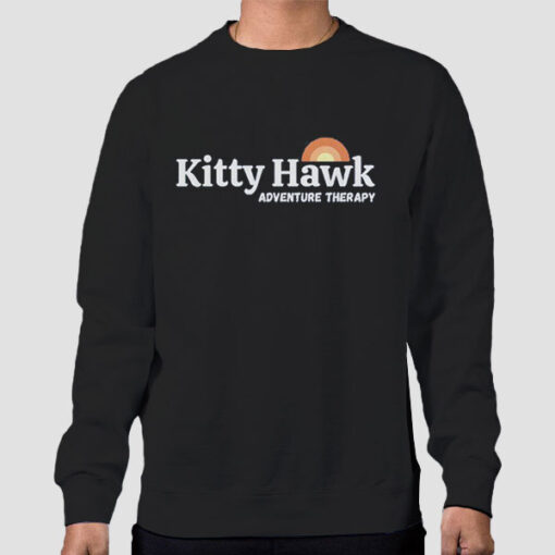 Sweatshirt Black Adventure Therapy Kitty Hawk