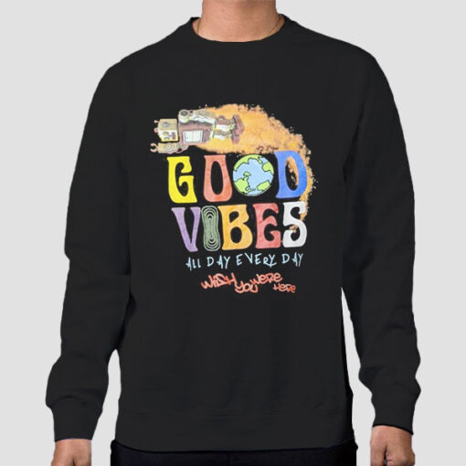 Sweatshirt Black All Day Everyday Good Vibes
