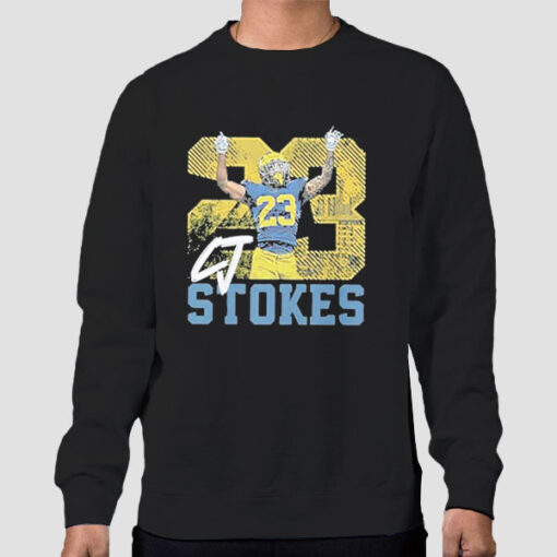 Sweatshirt Black Cj Stokes 23 Michigan Vintage