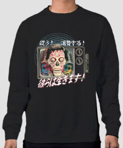 Sweatshirt Black Fan Art Japanese Movie Horror