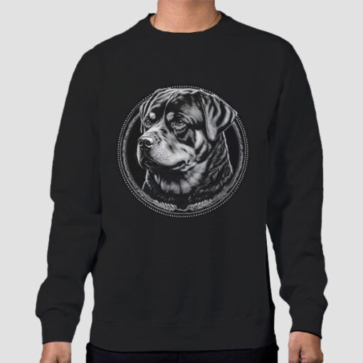 Sweatshirt Black Fierce Dog Rottweiler Black