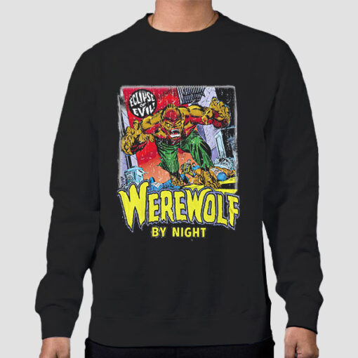 Sweatshirt Black Inspired Eclipse of Evil Werewolf