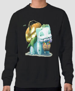 Sweatshirt Black Meme Spooky Bulbasaur Halloween