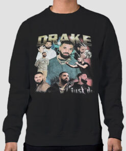 Sweatshirt Black Retro Photos Drake Vintage