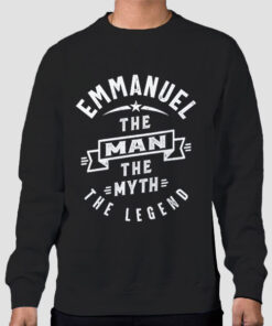 Sweatshirt Black Retro the Legend Emmanuel Nickname