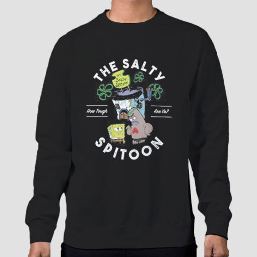 Sweatshirt Black Spongebob Tough the Salty Spitoon