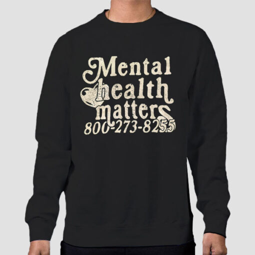Sweatshirt Black Vintage CS Mental Health Matters